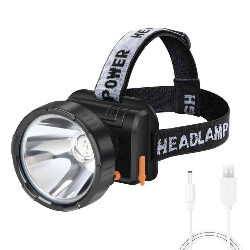 Headlamp Rechargeable - Super Bright Spotlight with 2 Modes - LED Flashlight