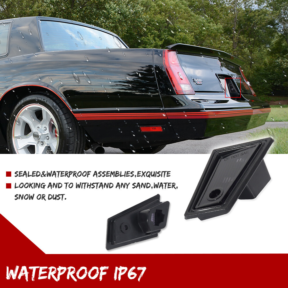 2x Rear License Plate Light Housings for 79-88 NEW Monte Carlo Monte Carlo SS LS