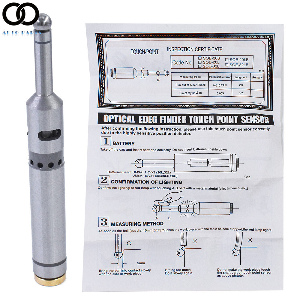 Electronic Optical Edge Finder LED Beep Precision Touch Point Sensor 160MM