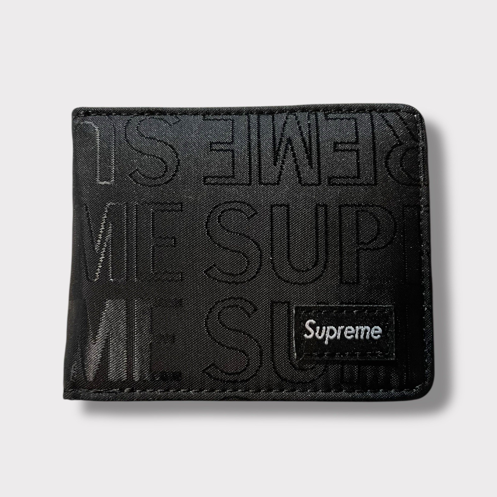 Supreme Wallet With Coin Pocket Pouch NEW DEADSTOCK  Black Color Bifold