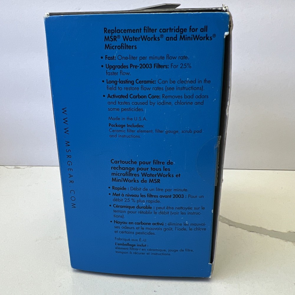 MSR Ceramic Replacement Filter Cartridge WaterWorks MiniWorks Microfilmers