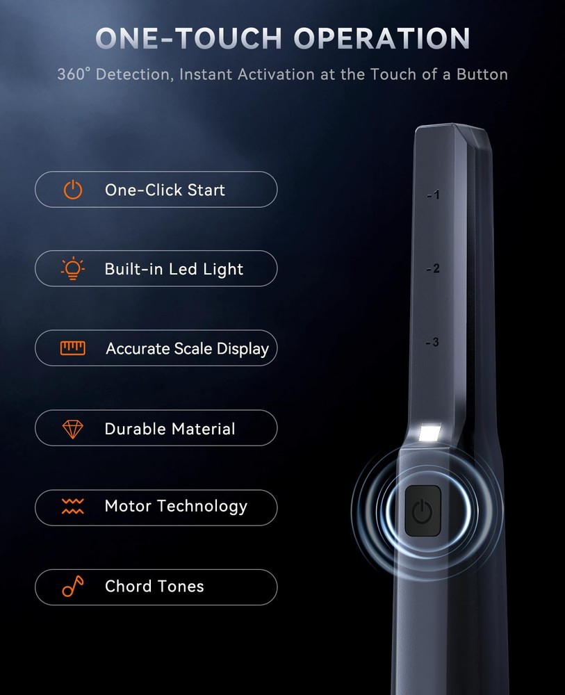 Rechargeable Metal Detector Pinpointer with LCD Screen and Adjustable