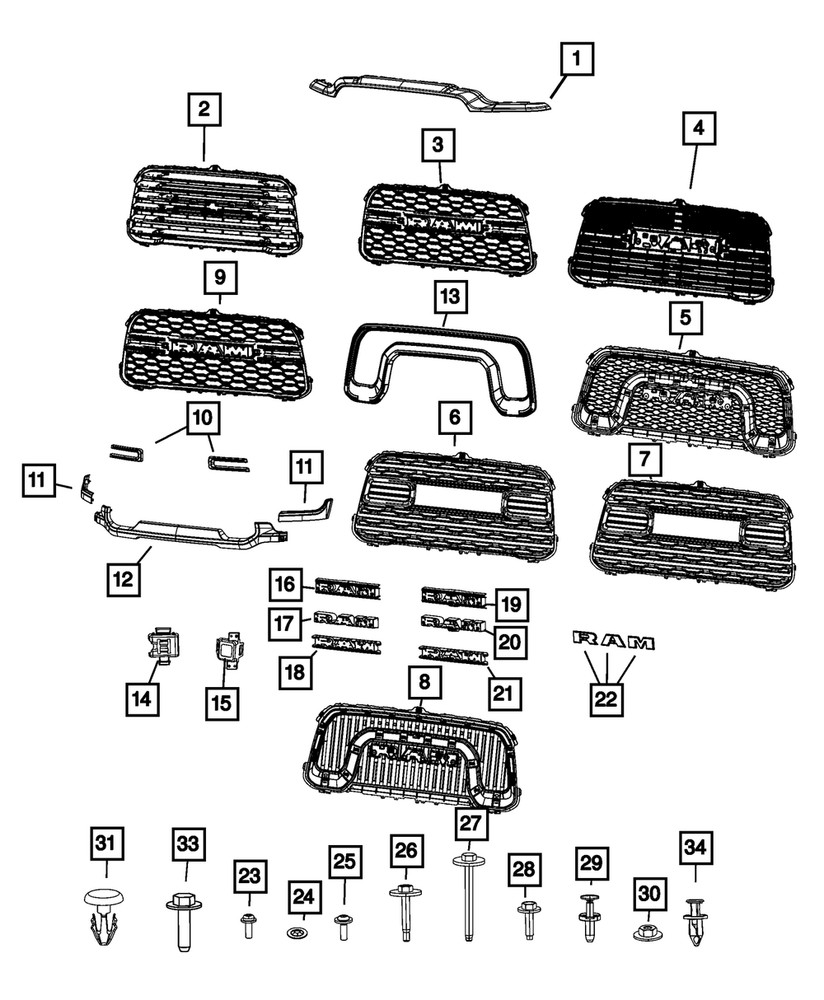 Genuine Mopar Emblem Backing Plate 68459116AA