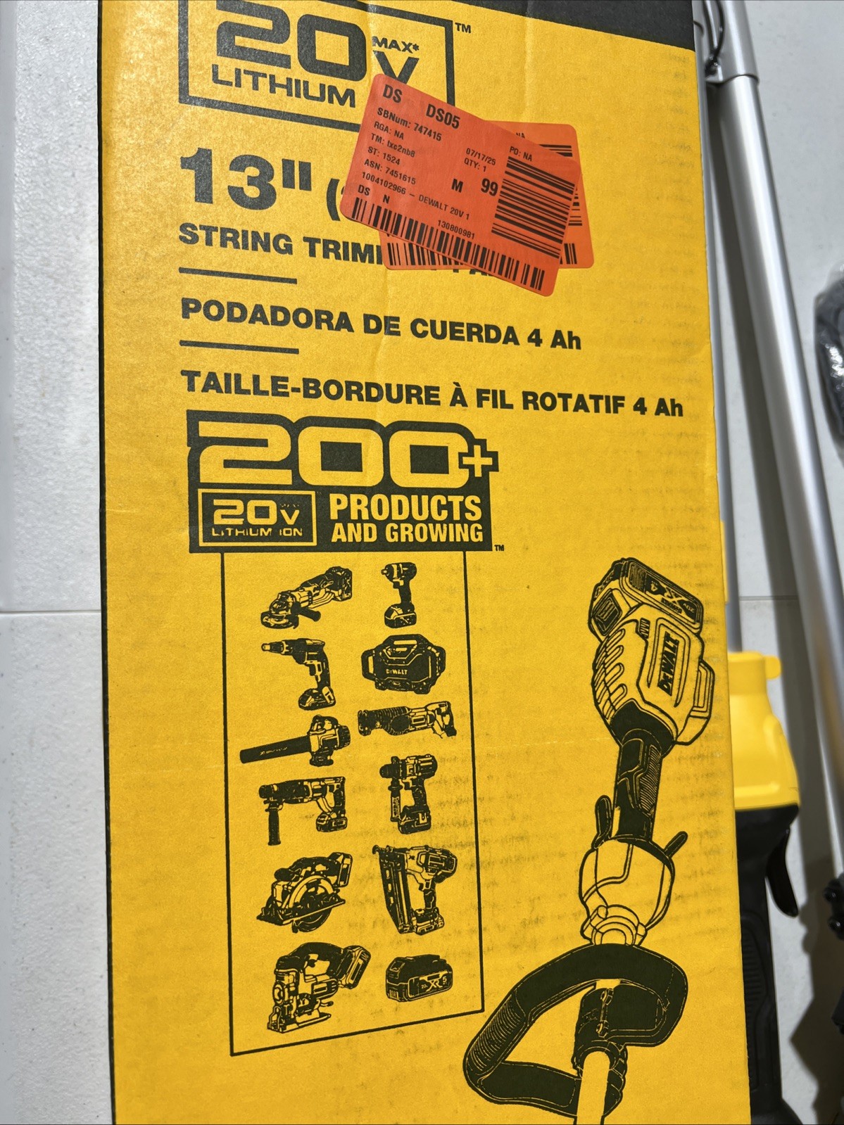 Dewalt DCST925M1 20V Max Brushed String Trimmer Kit Battery & Charger Included