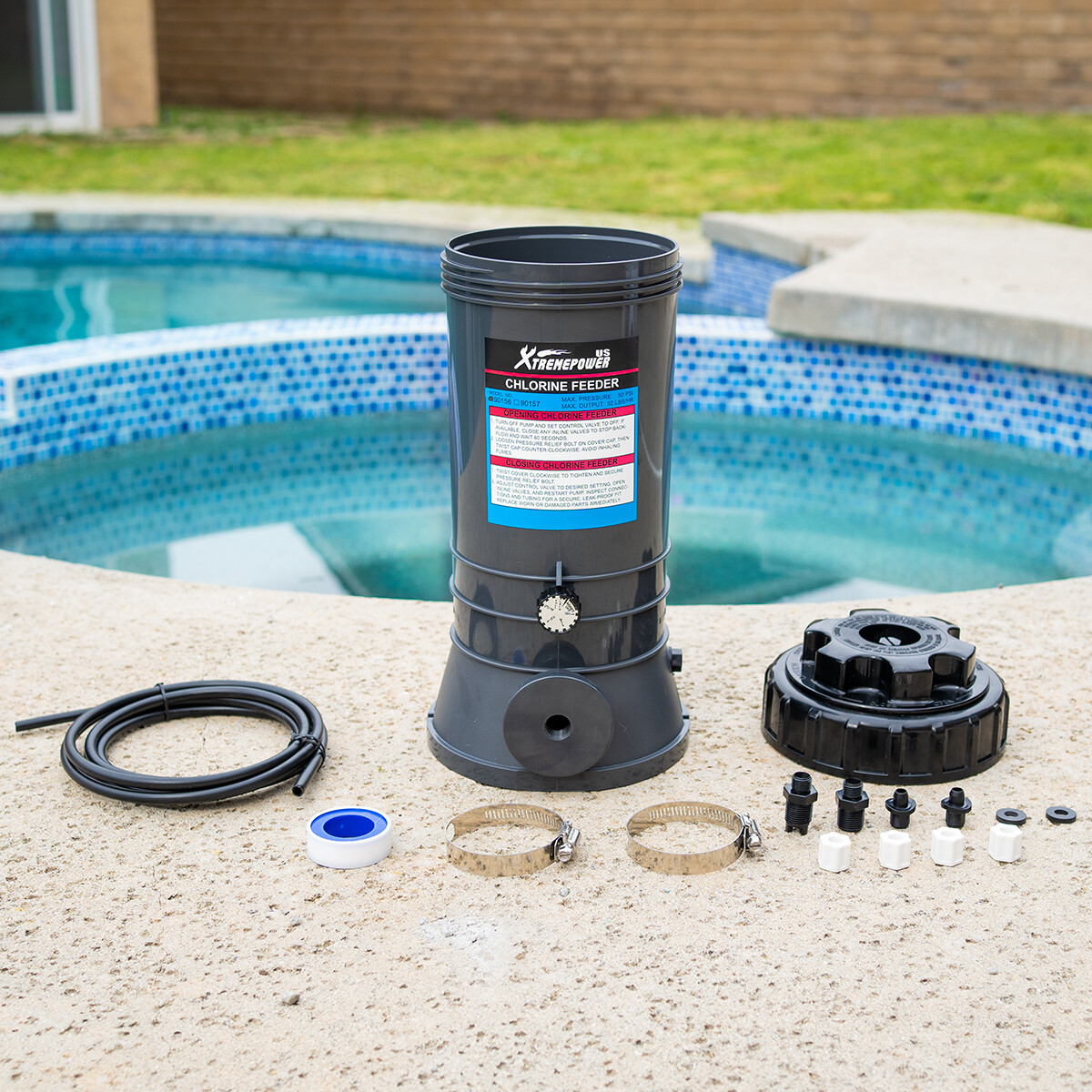 Xtremeclear Automatic Chlorinator for Above Ground In-Ground Pools Off-Line 9lbs
