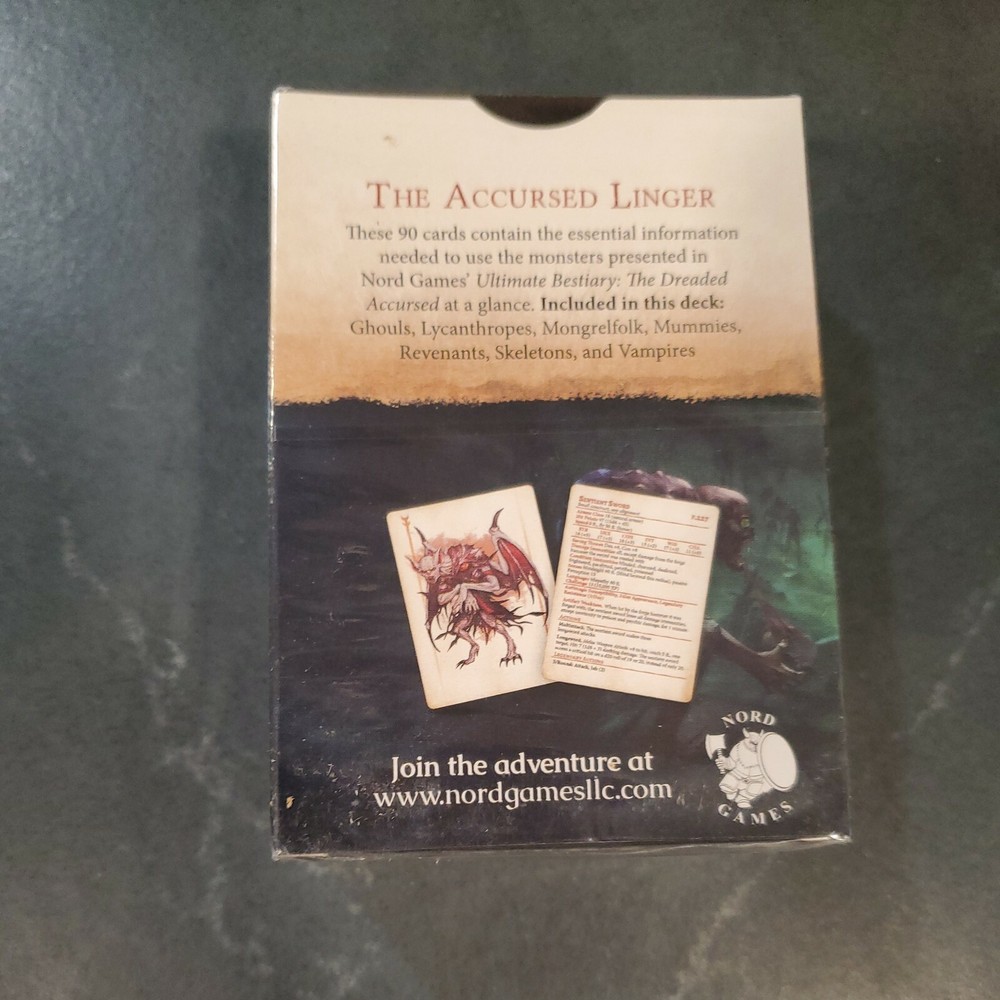 D&D 5e ULTIMATE BESTIARY The Dreaded Accursed REF DECK 1 Dungeons & Dragons RPG