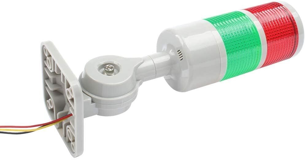 Led Signal Tower Stack Lights, 2 Layer/with Buzzer RED/YELLOW AC 110-220V