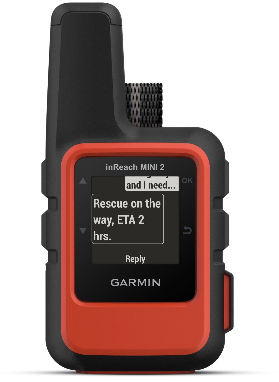 Garmin inReach Mini 2 Compact GPS Satellite Communicator 010-02602-00, Flame Red