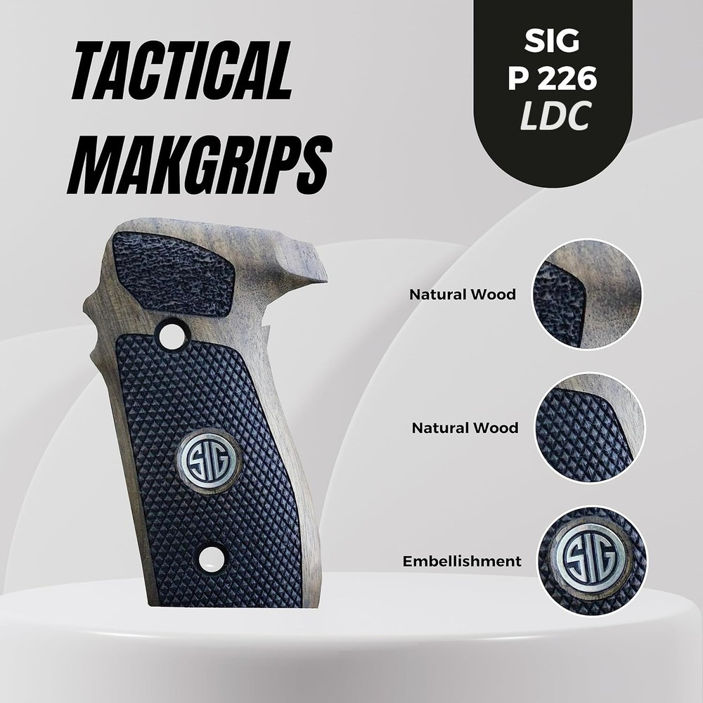 Sig Sauer P226 LDC 2 Grips Gold Logo