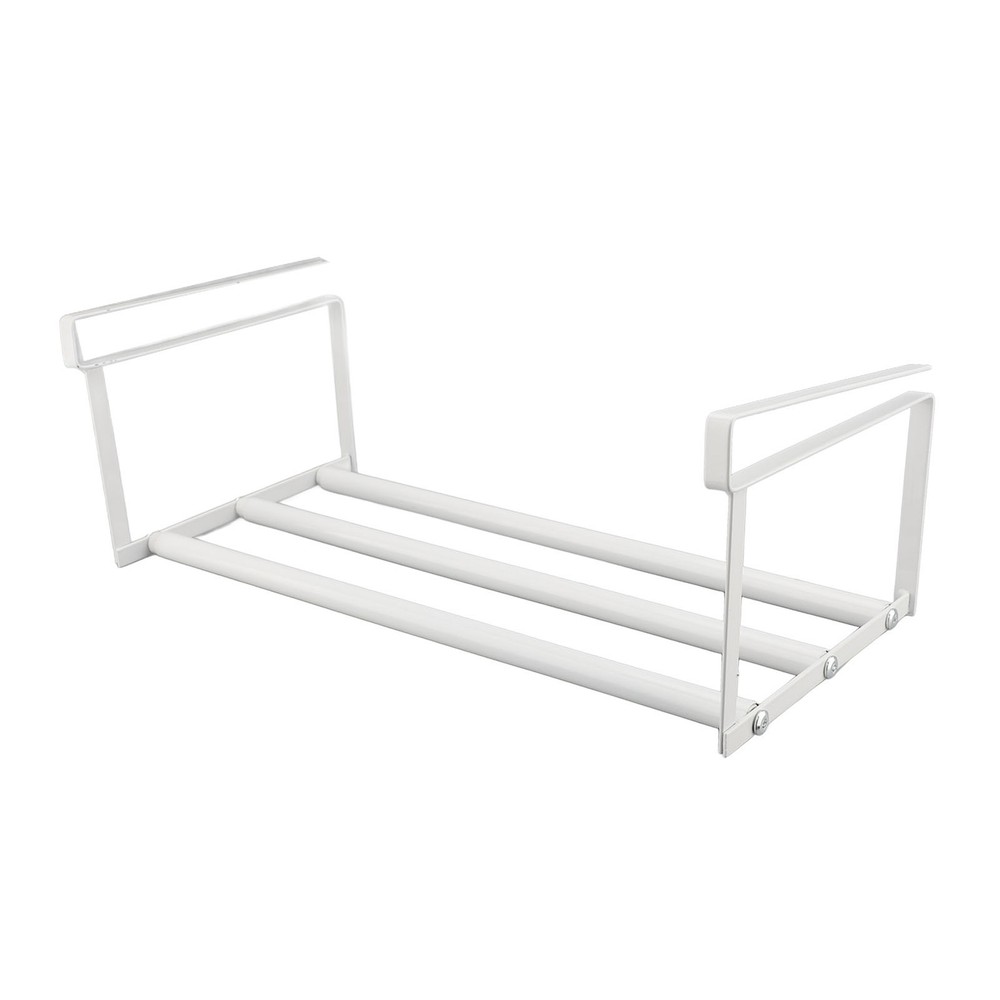 Adjustable Expandable Under Shelf Shoe Rack Carbon Steel White