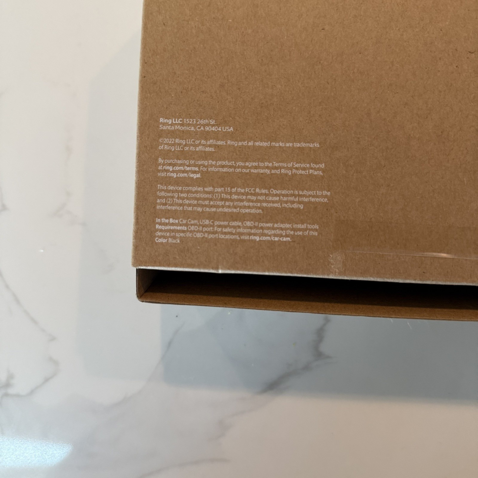 Ring Car Cam Dashboard Camera Outdoor Security Camera B08LZFPQNV Unsealed in Box