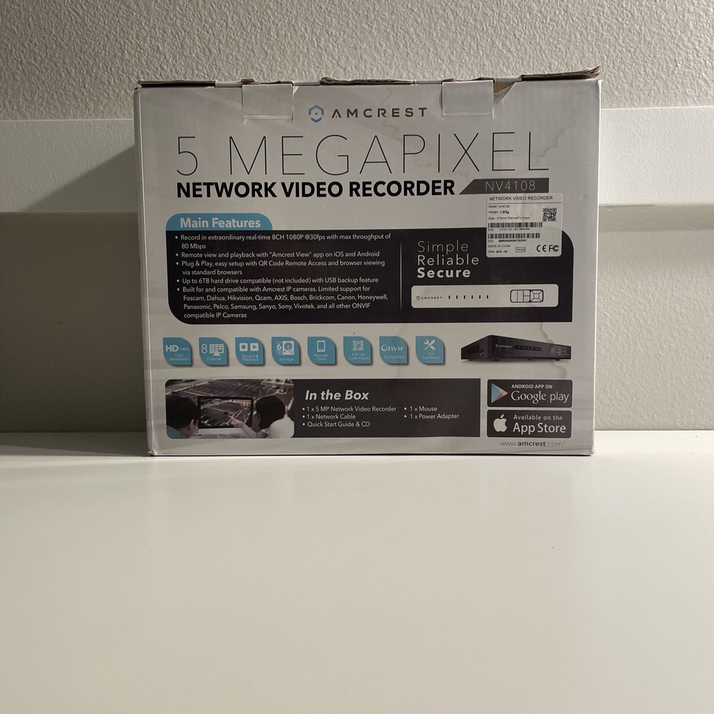 Amcrest 5MP Network NV4108 1080P