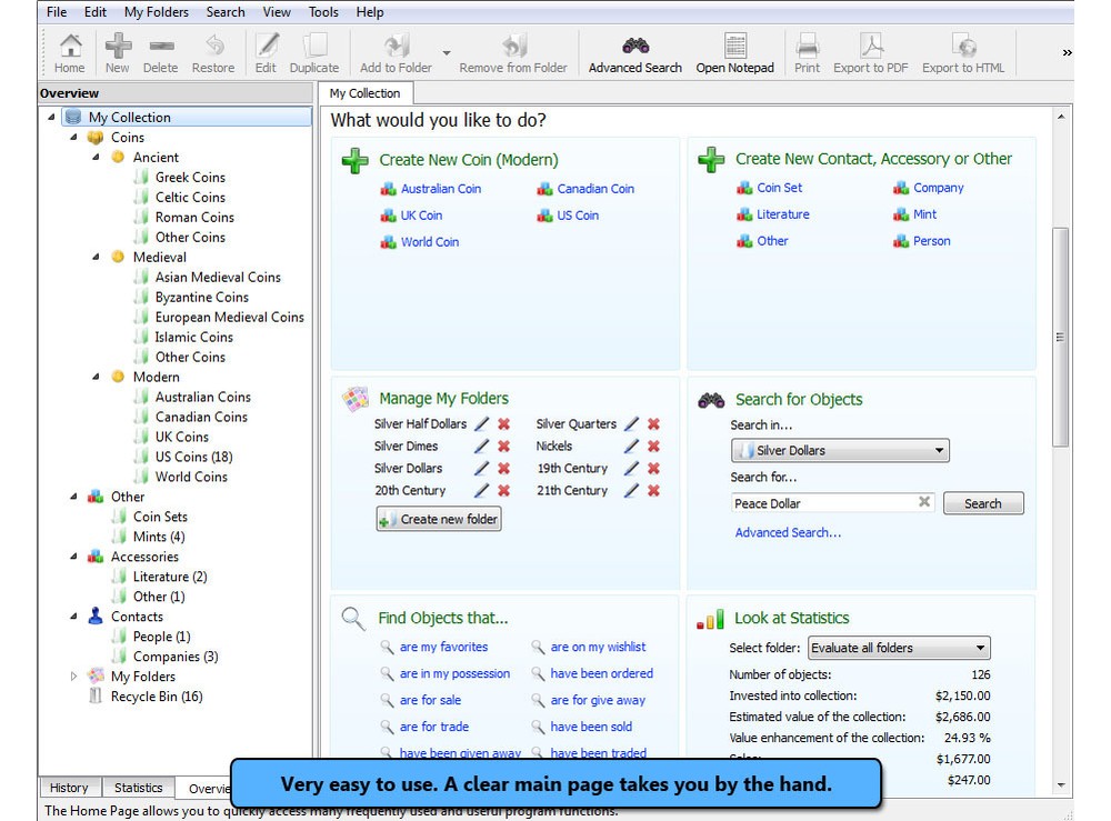 Stecotec Coin Collector Pro - Management Software for Coins / Numismatic Program