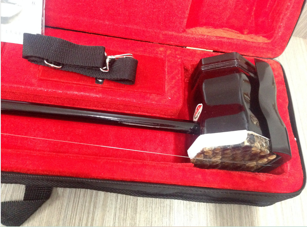Erhu, Chinese 2-stringed Fiddle, Solid Timber Body,Neck+ Foam Case, Extra String