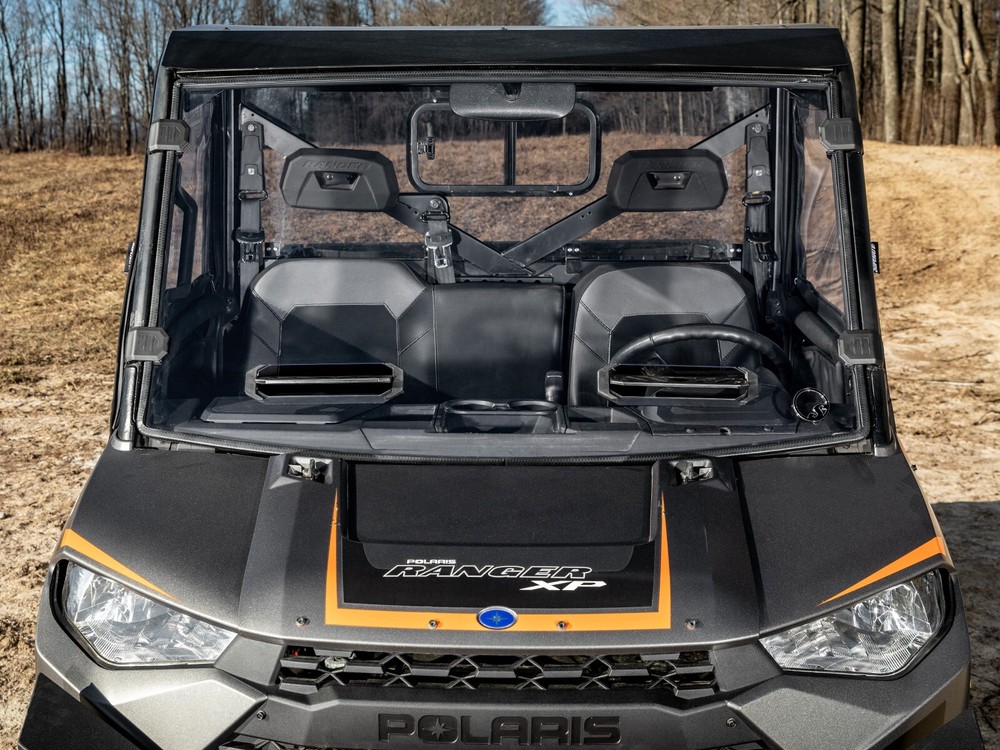 SuperATV Scratch Resistant Vented Full Windshield for Polaris Ranger 900