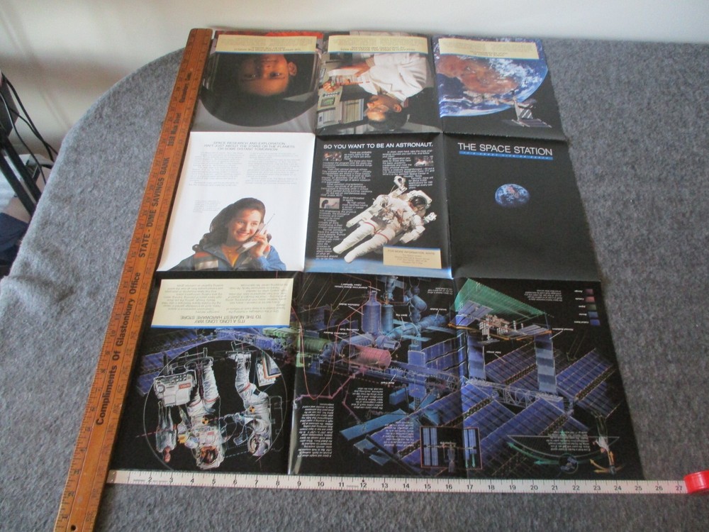 NASA SPACE SHUTTLE SPACE STATION EARLY DEVELOPMENT ORIGINAL PROJECT MEMOS POSTER