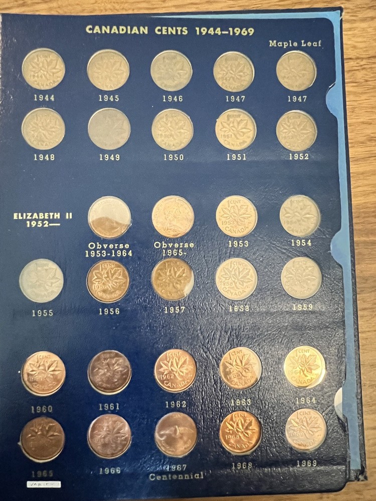 1920-1981 CANADIAN SMALL CENTS COMPLETE SET.