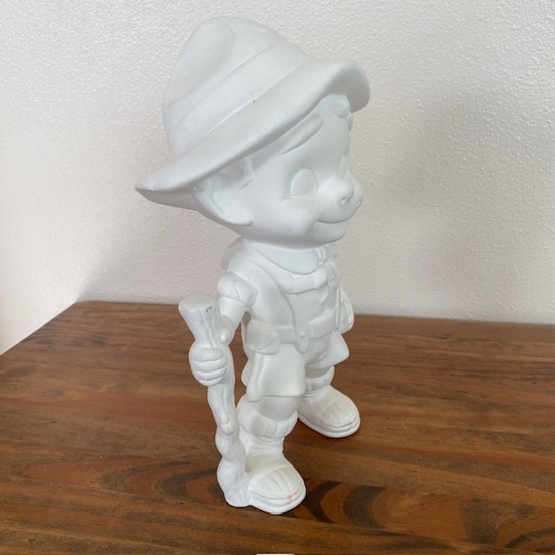 Unpainted Ceramic Bisque Hiking Boy 11"