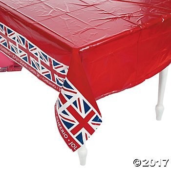 British Party Plastic Tablecover - 54" x 108"