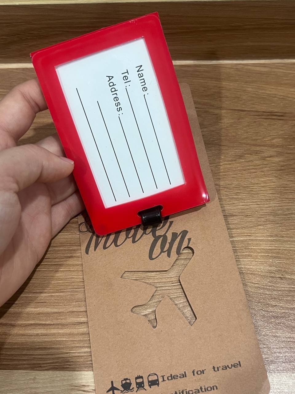 Supreme New York Box Logo Red Luggage Tag Card Holder Key Travel ID Tag