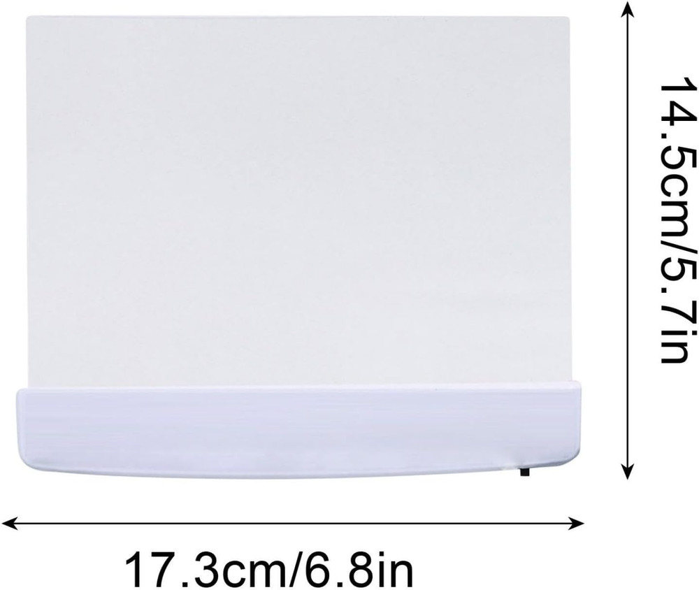 Flat LED Book Light for Reading - Clear Bookmark Light - Wireless White