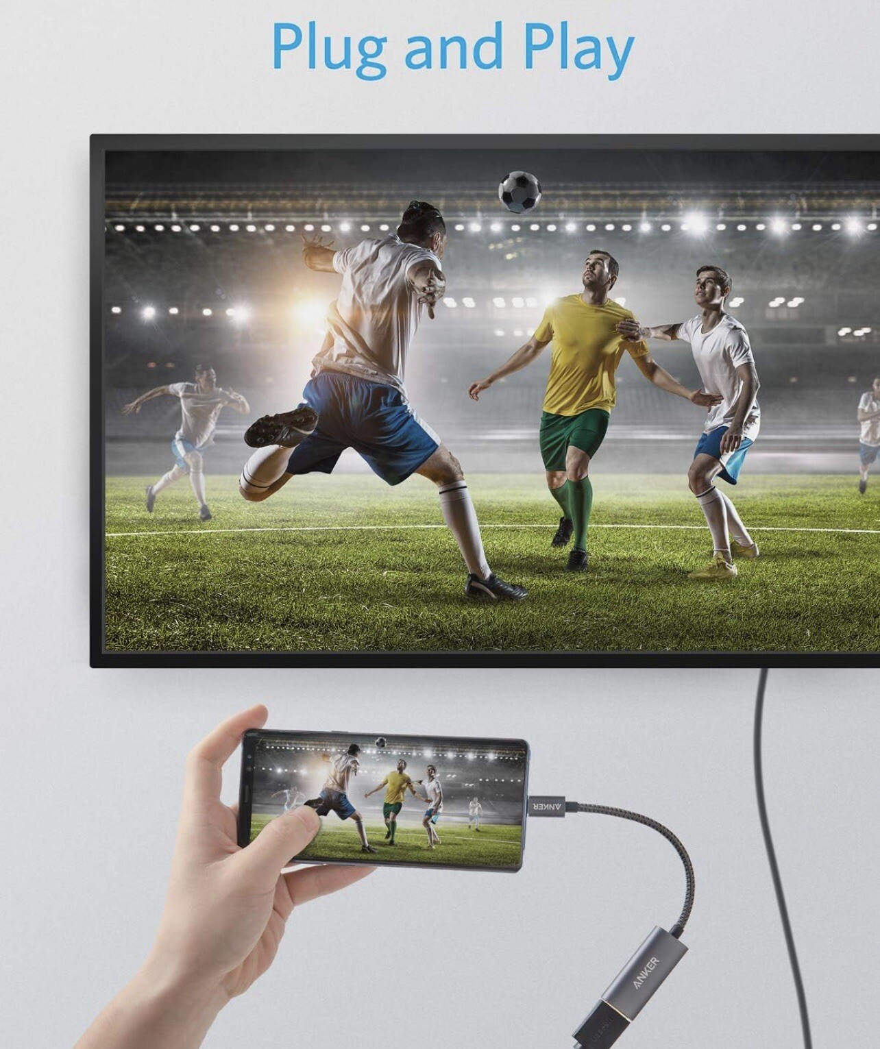 Anker USB C to HDMI Adapter (@60Hz), 310 USB-C(4K HDMI), for MacBook Pro, Galax