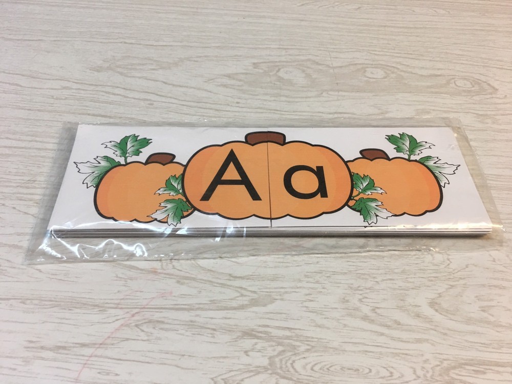 Pumpkin Patch Dry Erase - Laminated Activity Set - Teaching Supply  Letter Match