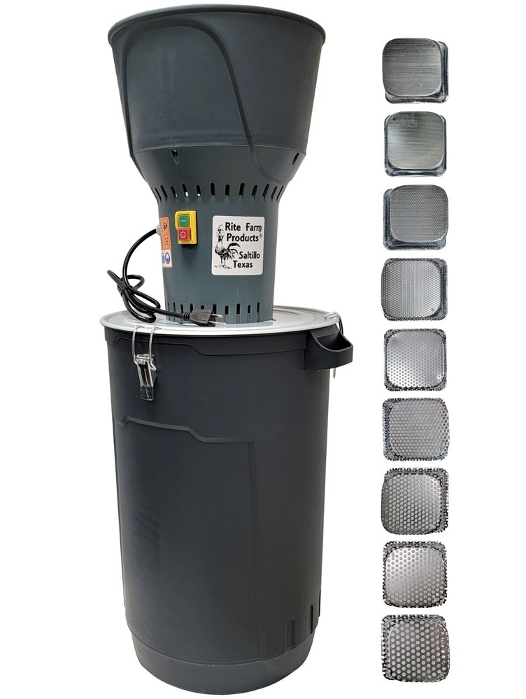 FEED & GRAIN GRINDING MILL ELECTRIC 110v INCLUDES ALL 9 GRINDER PLATES & CAN