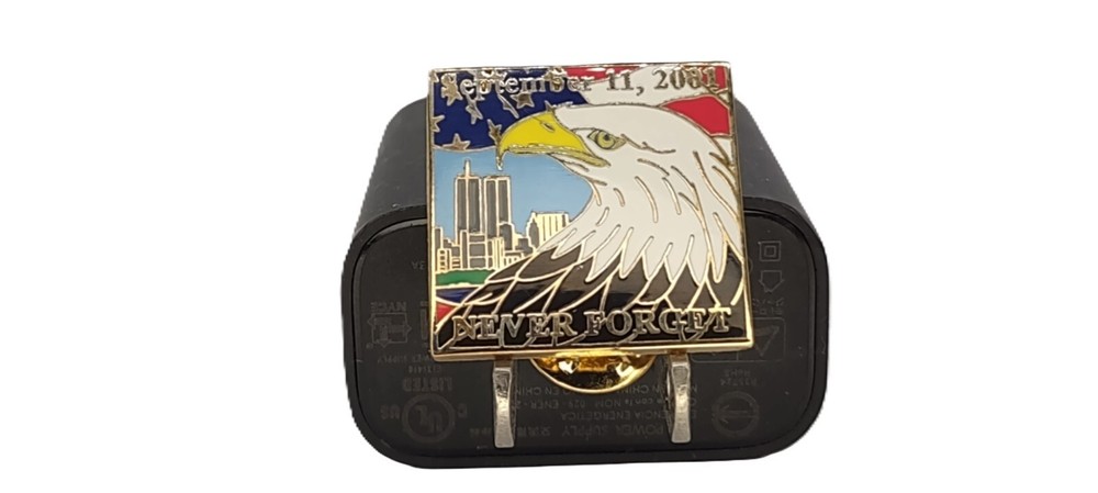 911 Never Forget with Eagle 1.125-inch Lapel Pin P14226