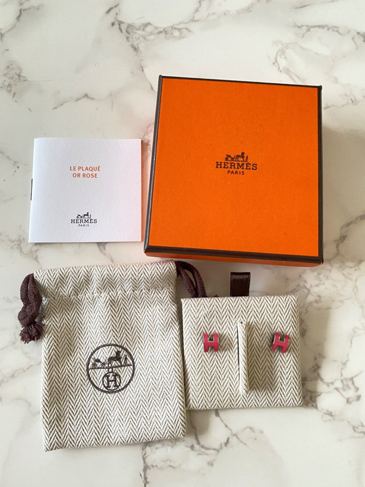 New Authentic Hermes Boucles D'Oreilles Mini Pop H Earring Earrings Accessory