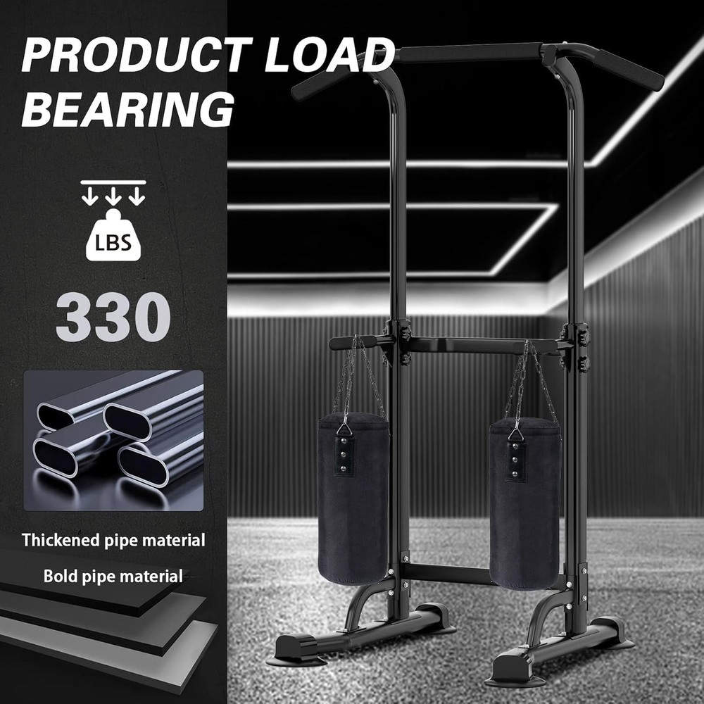 Power Tower Pull Up Bar Station, Free Standing Pull Up Rack Dip Station