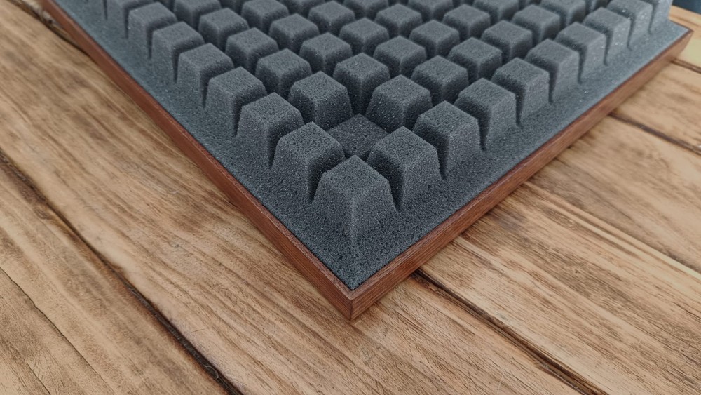 COMPLETE SET - JBL L100 ORANGE Quadrex Foam Inserts - Walnut Frames - Logo