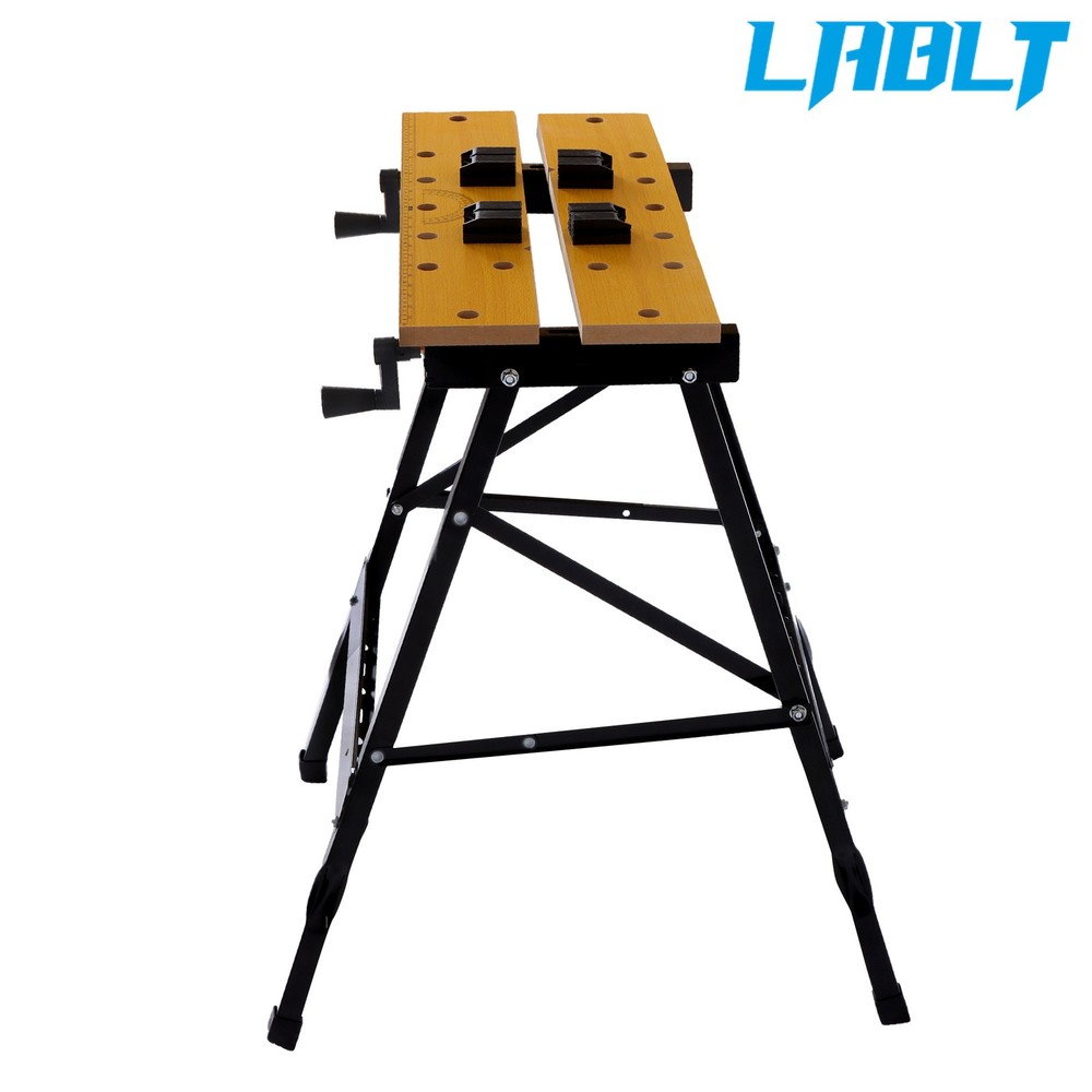 LABLT 220lb Folding Workbench,Vise Garage Steel Work Table Workshop Tool Storage