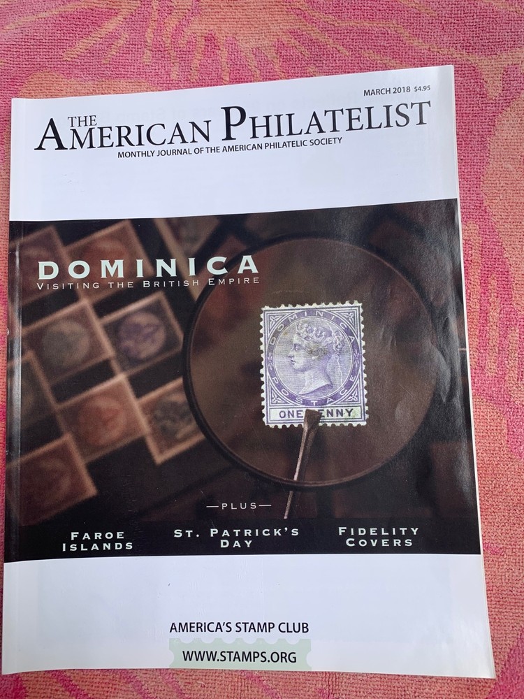 American Philatelist Magazine  2018,  March