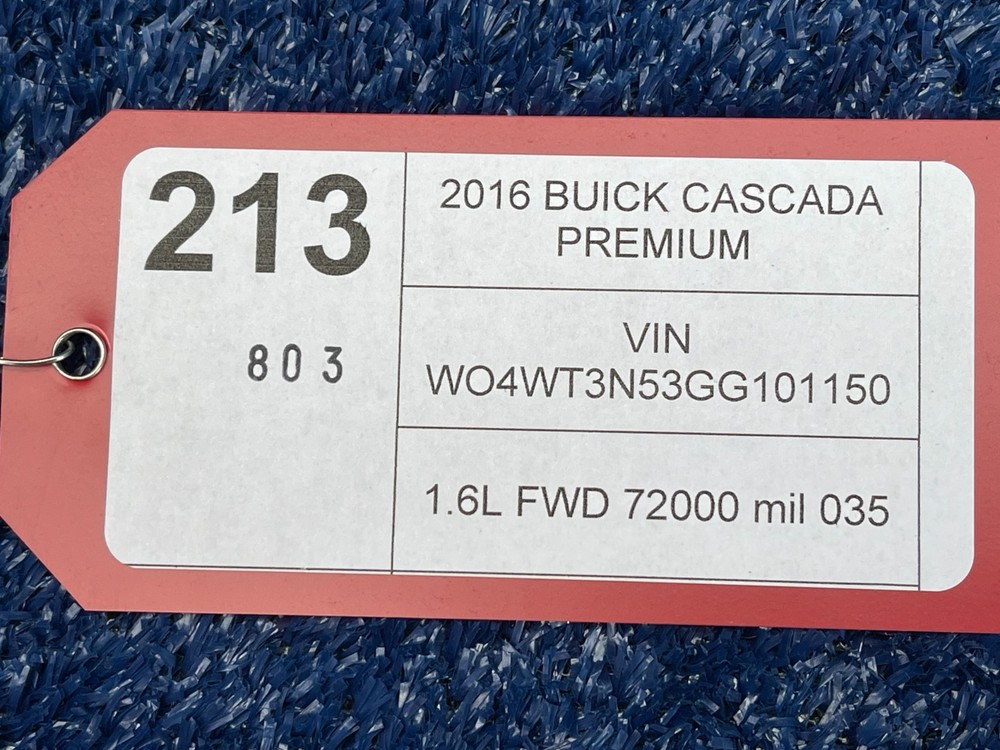 2016-2019 Buick Cascada Front View Camera OEM 42399435