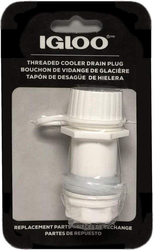 Igloo Replacement Threaded Drain Plug One Size Coolers And Ice Chests White NEW