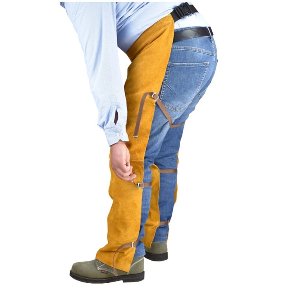 Fire Resistant-Chaps Adjustable Welding-Chaps Adjustable Buttons Cut Resistant