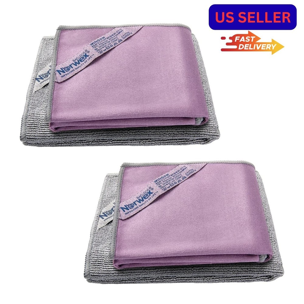 2 PACK (4pc) Norwex Basic Package, EnviroCloth + Window Cloth. FAST SHIPPING