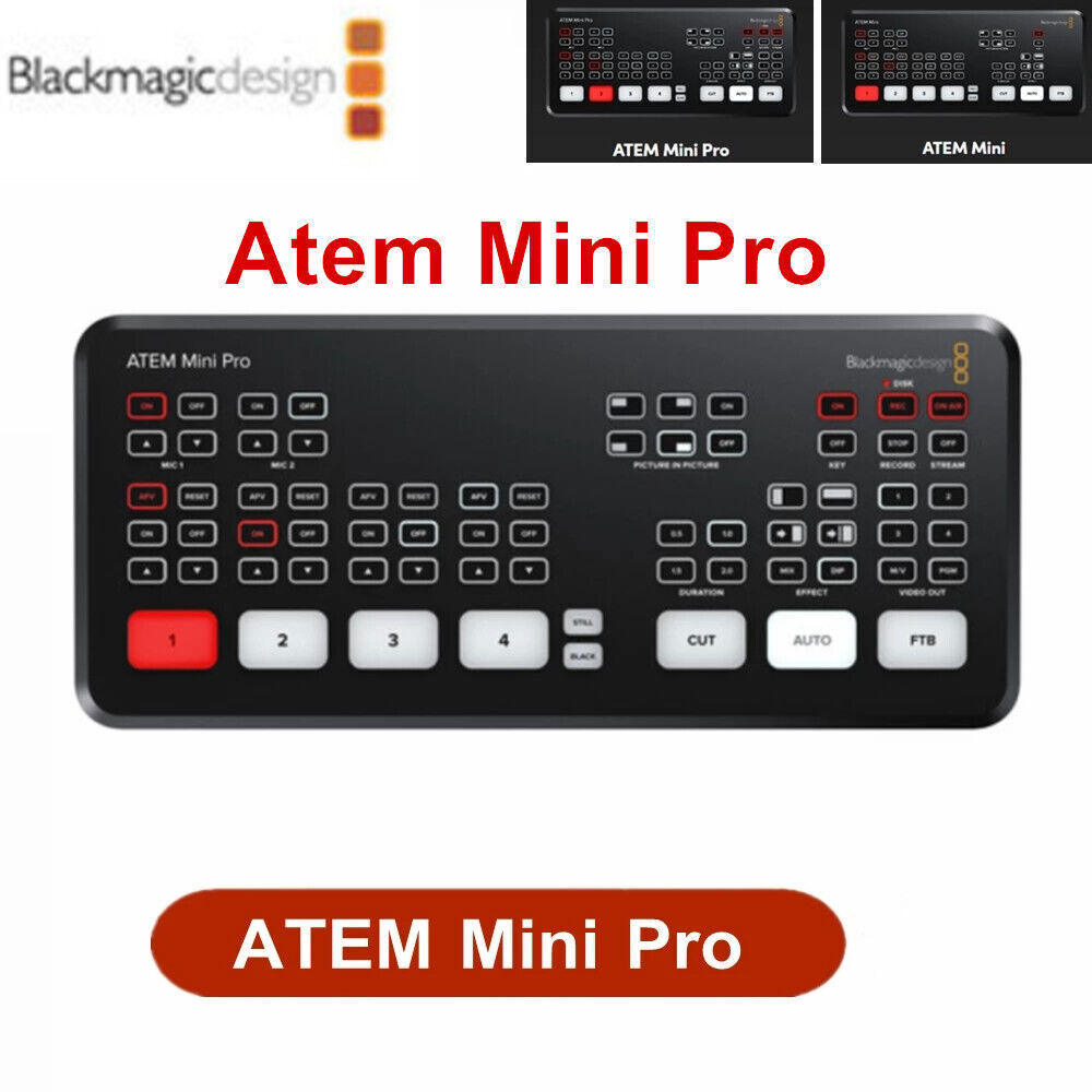 Blackmagic Design Atem Mini Pro HDMI-Compatible Live Stream Switcher Multi-view