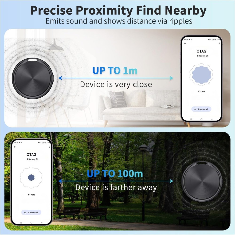 Tracker Tag for Android 4 Pack Luggage Tracker Tags Compatible with Google Fi...