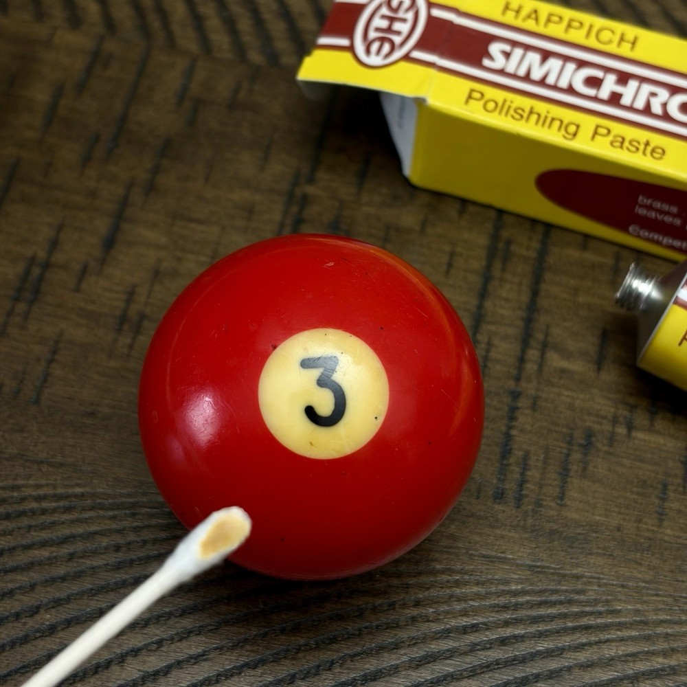 Vintage Pool Billiard Ball #3 Solid Bakelite Tested 2 1/4" Standard Replacement