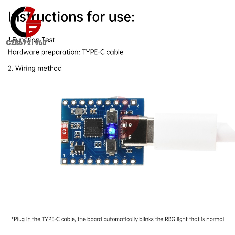 1-10PCS ESP32-C6 TINY Mini Development Board ESP32-C6FH4 WIFI Bluetooth Module