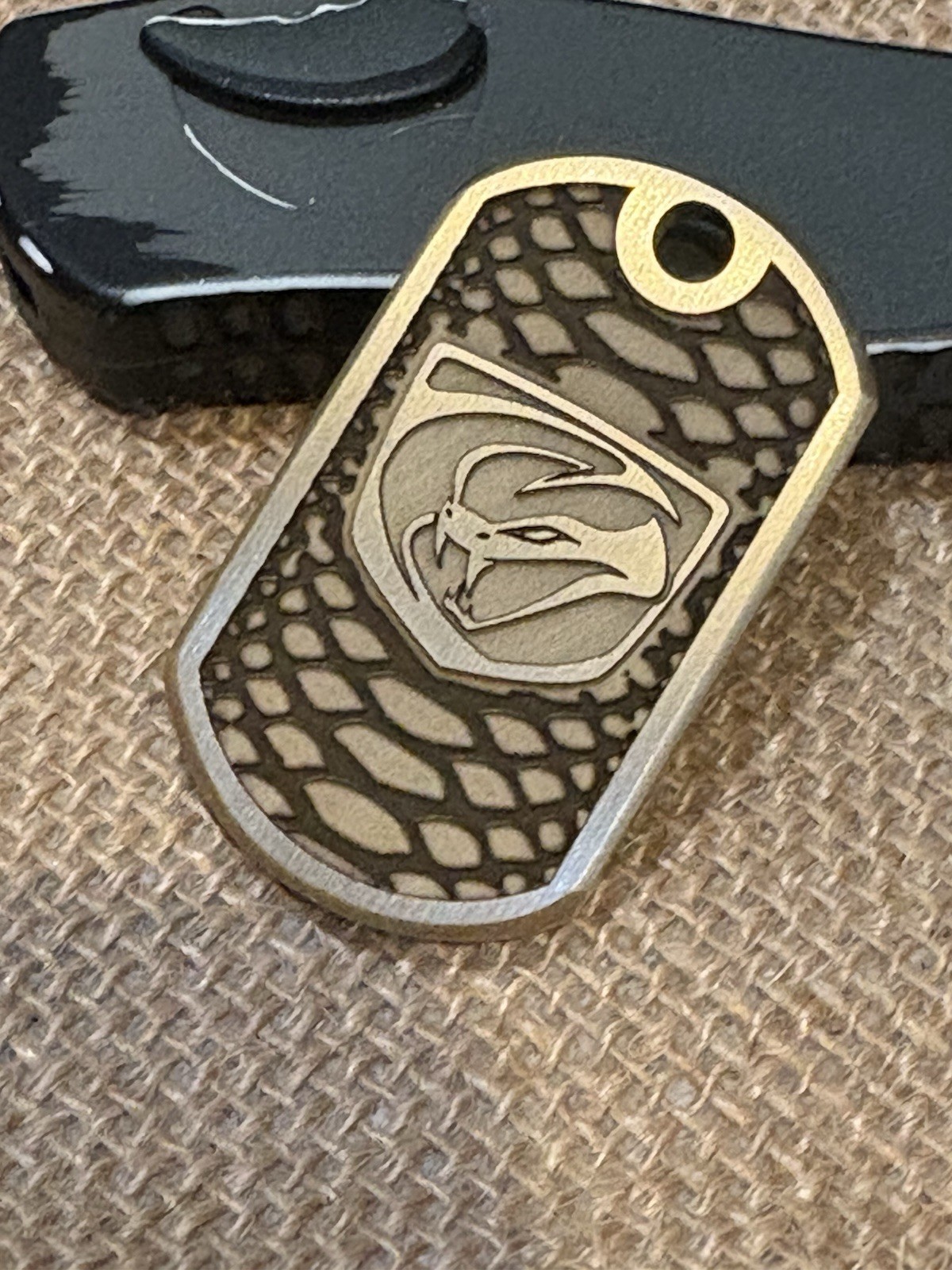 Stryker Keychain. Solid, Thick Brass. 5th Generation Viper