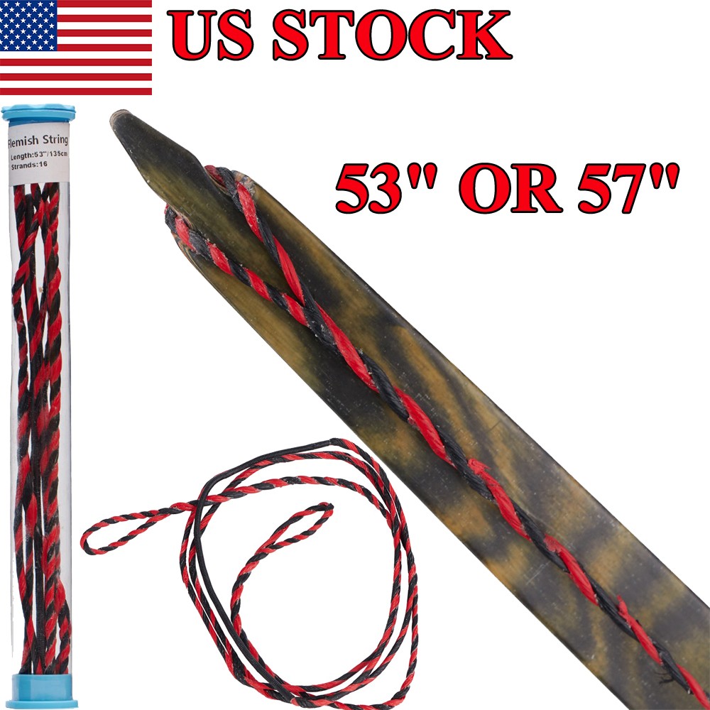 53/57" Flemish Twist String 16Strands Replacement Fast Flight Archery Bow String
