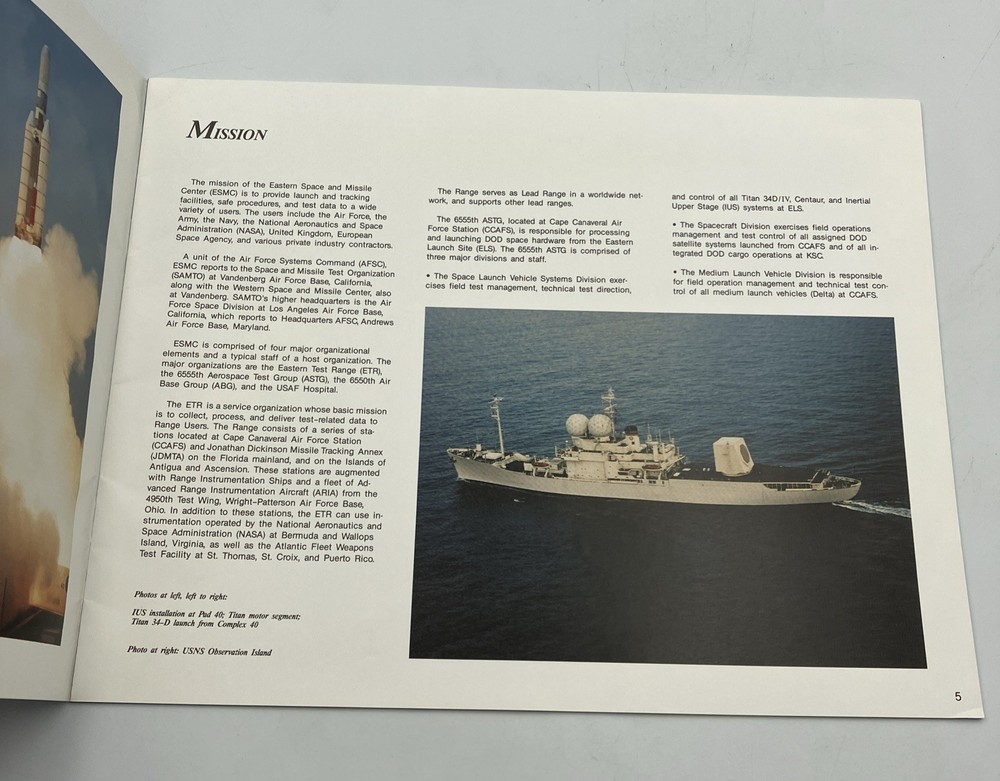 Eastern Space and Missile Center Range Users Guide Patrick Air Force Space