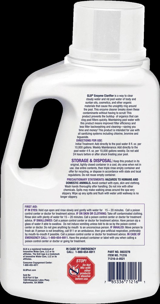 GLB Enzyme Clarifier 64oz.