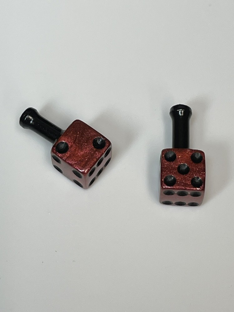 Resin Dice Brake Cable Ends Deep Ruby For BMX & Other Bikes New Handmade