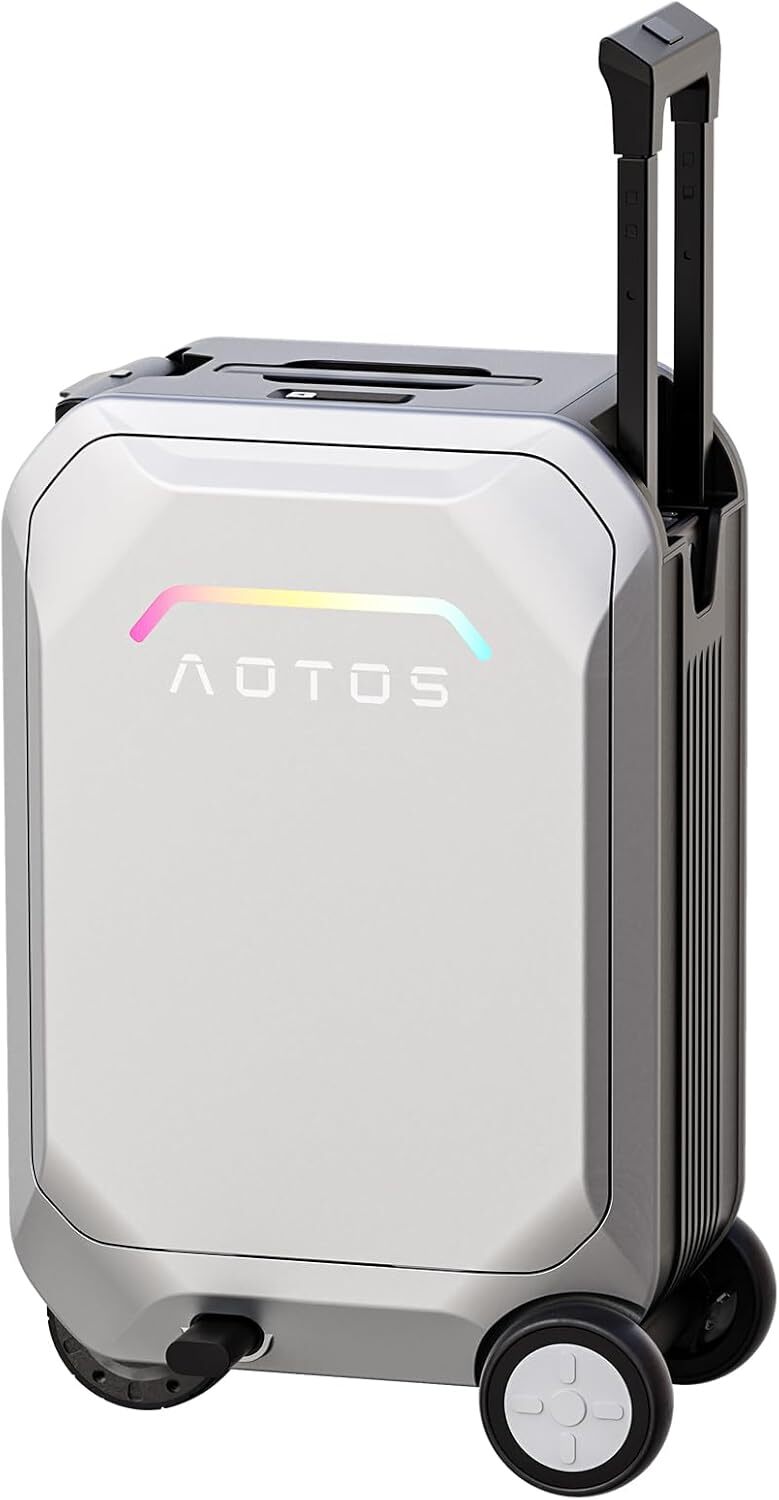 20'' Smart Rideable Suitcase 31L Electric Luggage Scooter For Travel&APP--Silver