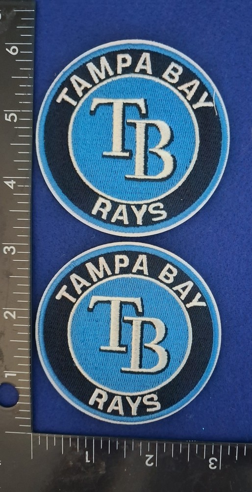 2 Qty TAMPA BAY RAYS IRON ON PATCH