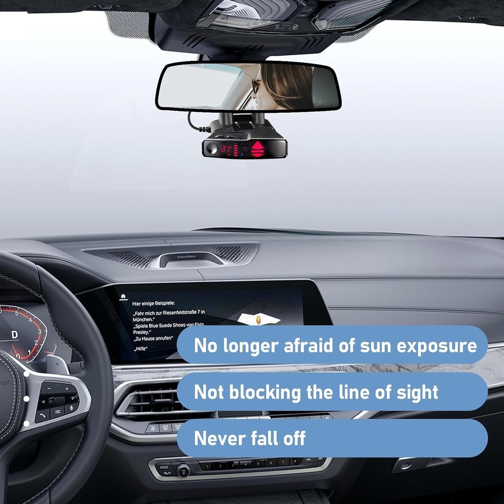 Secure Rearview Mirror Radar Mount for Valentine V1 - Easy Install & Stable!